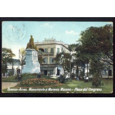 CIUDAD DE BUENOS AIRES ANTIGUA TARJETA POSTAL RARA VISTA PZA CONGRESO